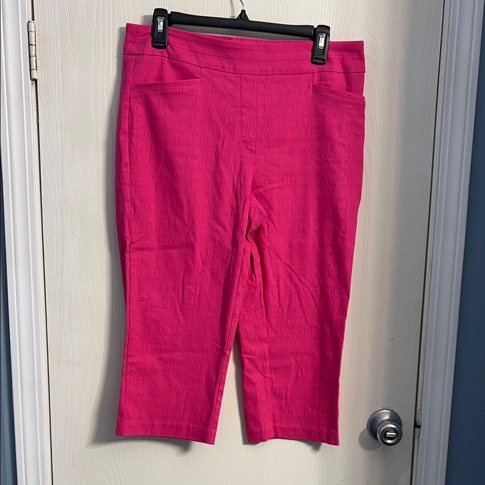 Women's Pink Cropped Pants - Picture 1 of 4